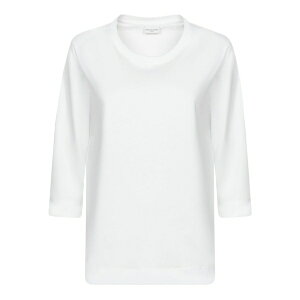 �h���X�E���@���E�m�b�e�� ���f�B�[�X T�V���c �g�b�v�X Three-quarter sleeve cotton t-shirt White