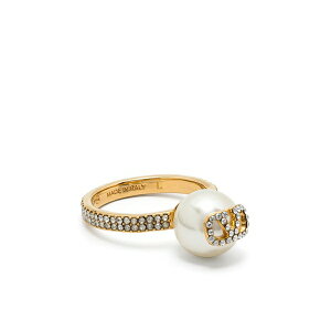 ���@�����e�B�m �K�����@�[�j ���f�B�[�X �����O �A�N�Z�T���[ Vlogo signature faux-pearl ring Gold