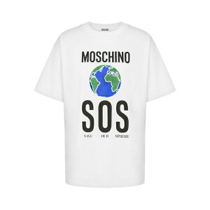 ���X�L�[�m ���f�B�[�X T�V���c �g�b�v�X Globe-print sos t-shirt White