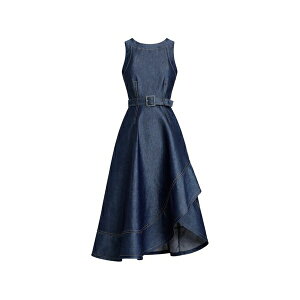 �T���N�A�Z�v�g ���f�B�[�X �����s�[�X �g�b�v�X Zelda belted flared midi dress Blue
