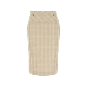 �A�C�X�o�[�O ���f�B�[�X �X�J�[�g �{�g���X Check ruffled midi skirt Neutrals