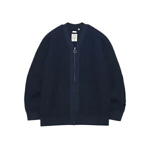 �i�i�~�J �����Y �j�b�g&�Z�[�^�[ �A�E�^�[ Ribbed zip-front cardigan Blue