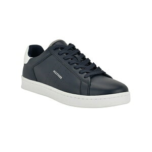 トミー ヒルフィガー メンズ スニーカー シューズ Men's Jacalyn Lace Up Fashion Sneakers Navy, White multi