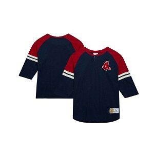 �~�b�`�F��&�l�X �����Y �V���c �g�b�v�X Men's Navy Boston Red Sox Cooperstown Collection Legendary Raglan Slub Henley 3/4-Sleeve T-Shirt Navy