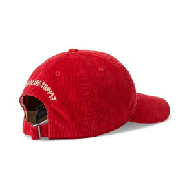 ラルフローレン メンズ 帽子 アクセサリー Men's Embroidered Corduroy Ball Cap Red