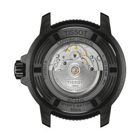 ティソット レディース 腕時計 アクセサリー Men's Seastar 2000 Professional Powermatic 80 Automatic Two-Tone Rubber Strap Watch 46mm Black