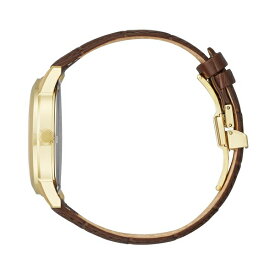 シチズン レディース 腕時計 アクセサリー Eco-Drive Men's Corso Brown Leather Strap Watch 40mm Gold
