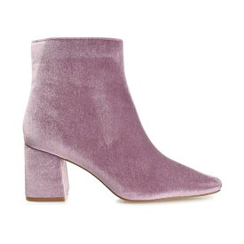 ジャーニーコレクション レディース ブーツ シューズ Women's Hazara Velvet Block Heel Dress Booties Lilac