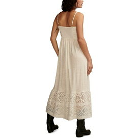 ラッキーブランド レディース ワンピース トップス Women's Cotton Cutwork Sleeveless Maxi Dress Whisper White