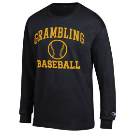 チャンピオン メンズ Tシャツ トップス Grambling Tigers Champion Icon Baseball Long Sleeve TShirt Black