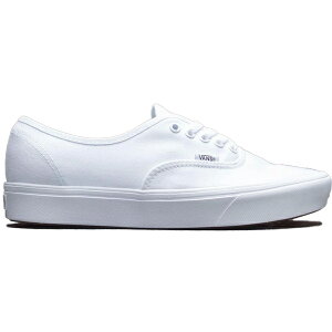 Vans �o���Y �����Y �X�j�[�J�[ �yVans Comfycush Authentic True White�z �T�C�Y US_M_4.5 True White/True White