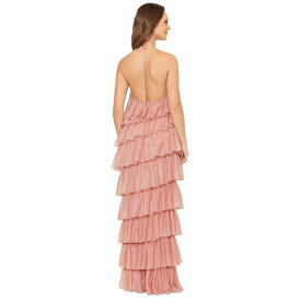 ベッツィ アンド アダム レディース ワンピース トップス Women's layered Ruffle Halter Gown Blush