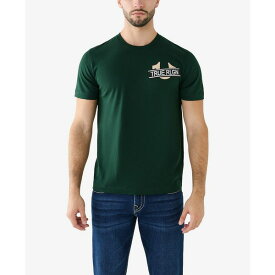 トゥルーレリジョン メンズ Tシャツ トップス Men's SRS Tape Short Sleeve T-shirt Scarab