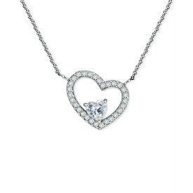 ジャニ ベルニーニ レディース ネックレス・チョーカー・ペンダントトップ アクセサリー Cubic Zirconia Heart Pendant Necklace, 16", Created for Macy's SILVER