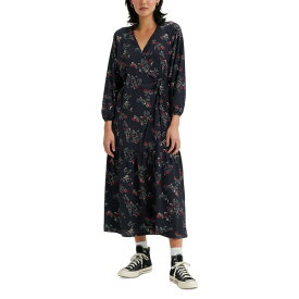 リーバイス レディース ワンピース トップス Women's Nicolette Printed Wrap Dress Anastasia Floral Night Sky