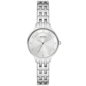 スカーゲン レディース 腕時計 アクセサリー Women's Anita Lille Three Hand Silver-Tone Stainless Steel Watch 30mm Silver-Tone