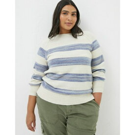ファットフェイス レディース ニット&セーター アウター Fat Face Women's Plus Size Denim Ombre Stripe Sweater Blue