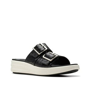 N[NX fB[X T_ V[Y Cloudsteppers Drift Wedge Sandal Black
