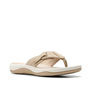 クラークス レディース サンダル シューズ Sunmaze Loop Sandal Beige/White