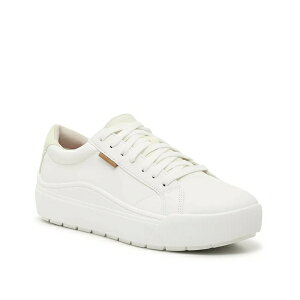 hN^[EV[ fB[X Xj[J[ V[Y Time Off Platform Sneaker - Women's White Fabric & Synthetic