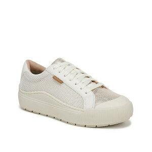 ドクター・ショール レディース スニーカー シューズ Time Off Platform Sneaker - Women's Off White/Gold Metallic Fabric & Synthetic