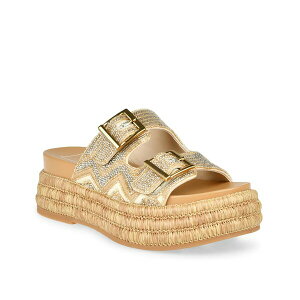 h`FB[^ fB[X T_ V[Y Wixie Wedge Sandal Off White/Beige/Gold Metallic Geometric Print