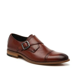 ステイシーアダムス メンズ スリッポン・ローファー シューズ Desmond Monk Strap Slip-On Cognac