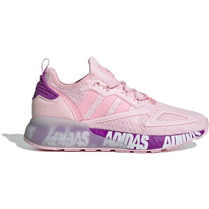 adidas AfB_X fB[X Xj[J[ yadidas ZX 2K Boost Bold Logo Graphic Pink Ultra Purplez TCY US_8.5(25.5cm) Clear Pink/True Pink/Ultra Purple