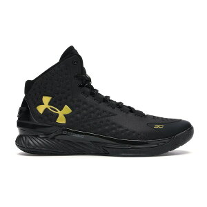 Under Armour A_[A[}[ Y Xj[J[ yUA Curry 1 Black and Gold Bannerz TCY US_10(28.0cm) Black/Black-Black