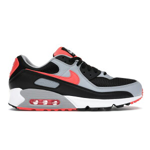 Nike �i�C�L �����Y �X�j�[�J�[ �yNike Air Max 90 Black Radiant Red Wolf Grey�z �T�C�Y US_8(26.0cm) Black/Radiant Red-White-Wolf Grey