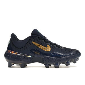 Nike �i�C�L �����Y �X�j�[�J�[ �yNike Alpha Huarache Elite 4 Low MSC Jackie Robinson�z �T�C�Y US_10.5(28.5cm) Midnight Navy/Metallic Gold-Midnight Navy