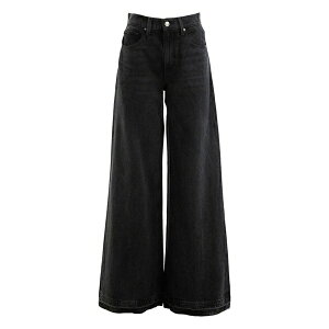 �y�C�W ���f�B�[�X �f�j���p���c �{�g���X Wide-leg denim Black