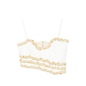 �p�b�g�{�[ ���f�B�[�X �V���c �g�b�v�X Jade embellished crop top Neutrals