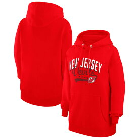 カールバンクス レディース パーカー・スウェットシャツ アウター New Jersey Devils G III 4Her by Carl Banks Women's Filigree Logo Pullover Hoodie???Red