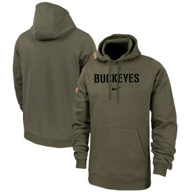 ナイキ メンズ パーカー・スウェットシャツ アウター Ohio State Buckeyes Nike Military Pack Club Fleece Pullover Hoodie Olive
