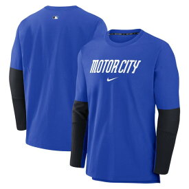 ナイキ メンズ Tシャツ トップス Detroit Tigers Nike 2024 City Connect Authentic Collection Player TriBlend Performance Pullover Sweatshirt Royal