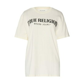 【送料無料】 トゥルーレリジョン レディース Tシャツ トップス T-shirts Cream