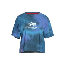 【送料無料】 アルファインダストリーズ レディース Tシャツ トップス T-shirts Blue