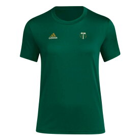 アディダス レディース Tシャツ トップス Portland Timbers adidas Women's Local Stoic AEROREADY TShirt Green