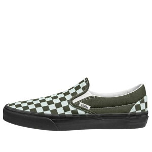 Vans �o���Y �����Y �X�j�[�J�[ �yVans Classic Slip-On Checkerboard 'Olive Black' VN000D5PBIQ�z �T�C�Y US_10(28.0cm)