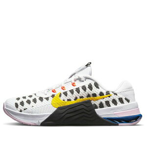 Nike �i�C�L ���f�B�[�X �X�j�[�J�[ �y(WMNS) Nike Metcon 7 'Polka White Yellow Strike 'White Black' DJ4312-074�z �T�C�Y US_8(25.0cm)
