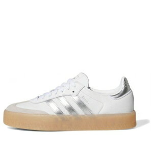 adidas �A�f�B�_�X ���f�B�[�X �X�j�[�J�[ �y(WMNS) adidas Sambae 'White Silver Gum' JQ8412�z �T�C�Y US_7(24.0cm)