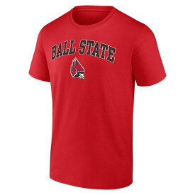 ファナティクス メンズ Tシャツ トップス Ball State Cardinals Fanatics Branded Campus TShirt Red