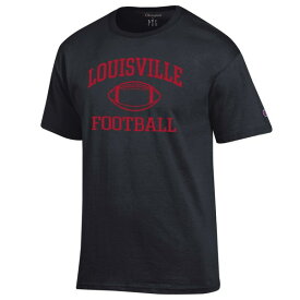 チャンピオン メンズ Tシャツ トップス Louisville Cardinals Champion Football Icon TShirt Black