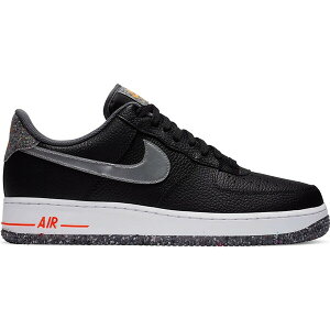 Nike �i�C�L �����Y �X�j�[�J�[ �yNike Air Force 1 Crater Grind Black�z �T�C�Y US_9.5(27.5cm) Black/Metallic Silver-Light Smoke Grey-Laser Orange
