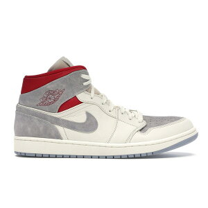 Jordan W[_ Y Xj[J[ yJordan 1 Mid Sneakersnstuff 20th Anniversaryz TCY US_9(27.0cm) Sail/Wolf Grey-Gym Red-White