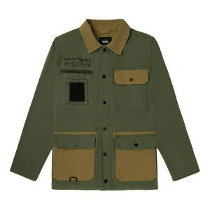 Vans oY Y Xj[J[ yVans Splicing Cargo COACH Jacket Military Green VN0A4RQ4Z5Ez TCY US_M_S