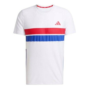 adidas AfB_X Y Xj[J[ yadidas Adizero Retro Running T-Shirt 'White Blue Red' JD7315z TCY US_M_M