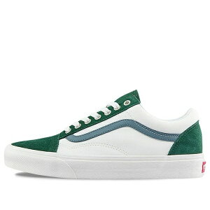 Vans �o���Y �����Y �X�j�[�J�[ �yVans Old Skool Low Tops Casual Skateboarding Shoes Unisex White Green VN0A5JMIBLG�z �T�C�Y US_8.5(26.5cm)