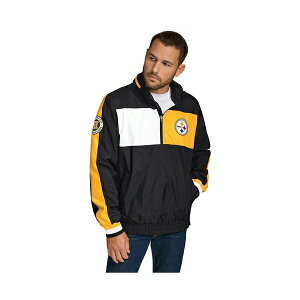 g~[ qtBK[ Y p[J[EXEFbgVc AE^[ Men's Black Pittsburgh Steelers Gael Lightweight Half-Zip Hoodie Black